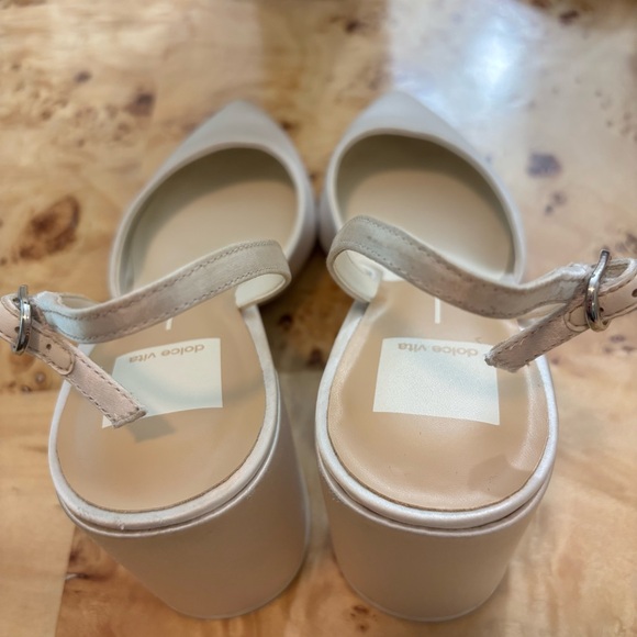 Dolce Vita Carel High Heels in True White Satin - Picture 8 of 9